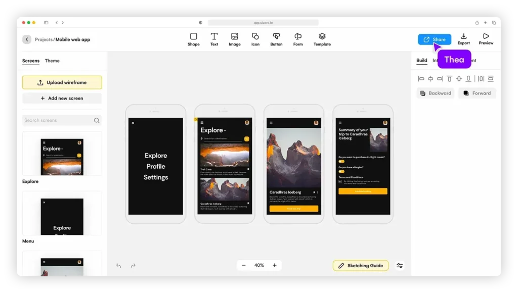 uizard ai tool for web development 