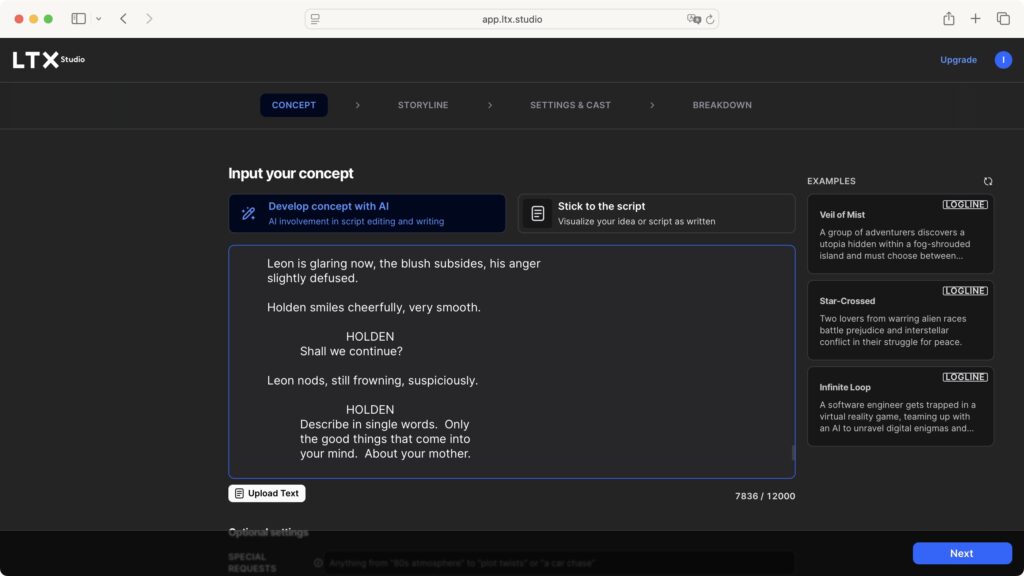LTX Studio Video Editor