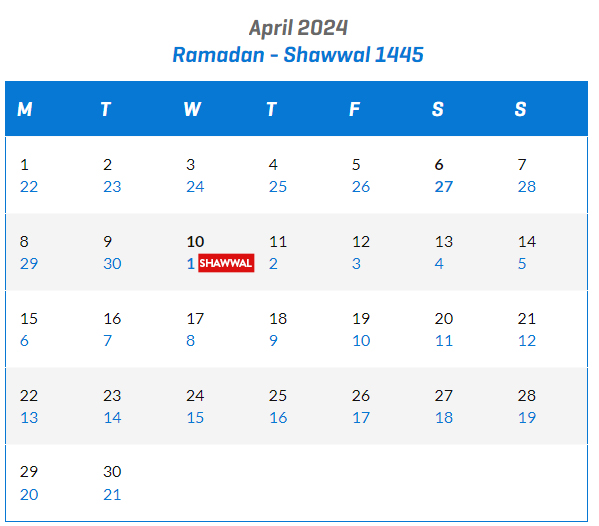 Islamic Calendar 