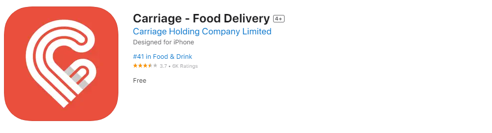 Carriage Food Delivery app