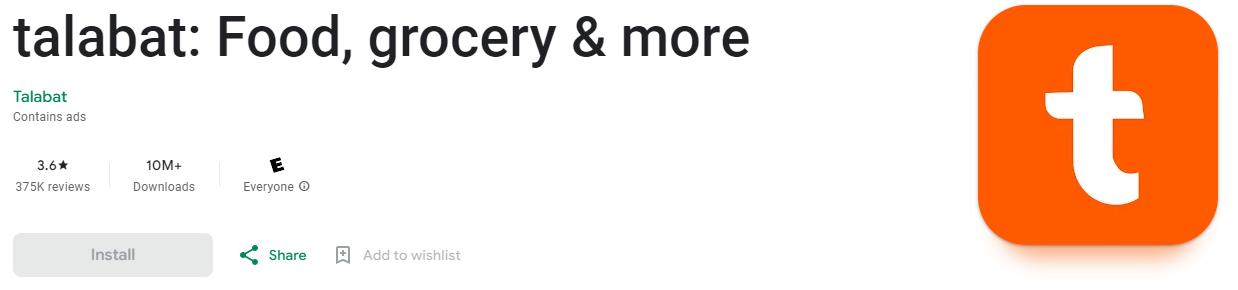 Talabat food delivery app