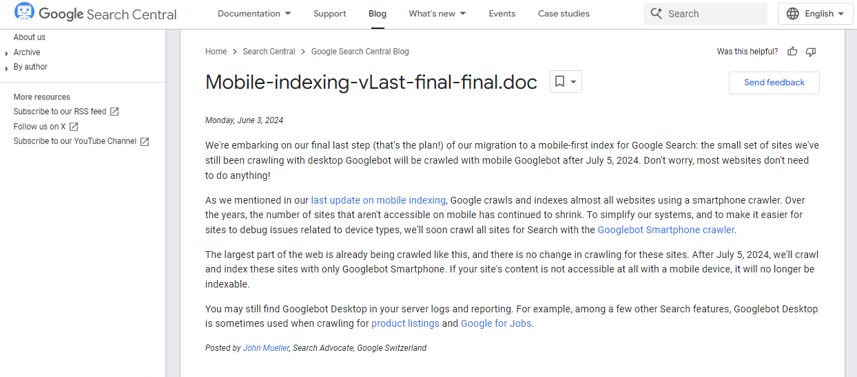 Google Will Stop Indexing Non-Mobile Websites