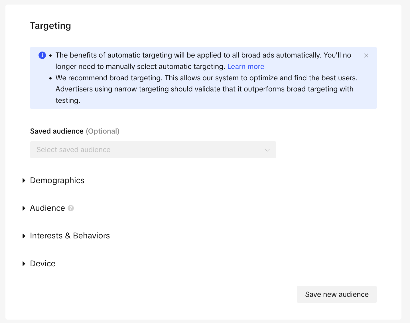 tiktok ads manager targeting