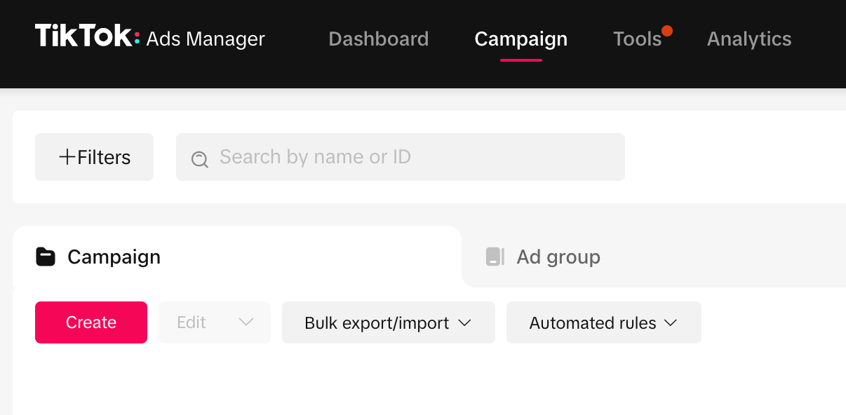 tiktok ads manager campaign creation