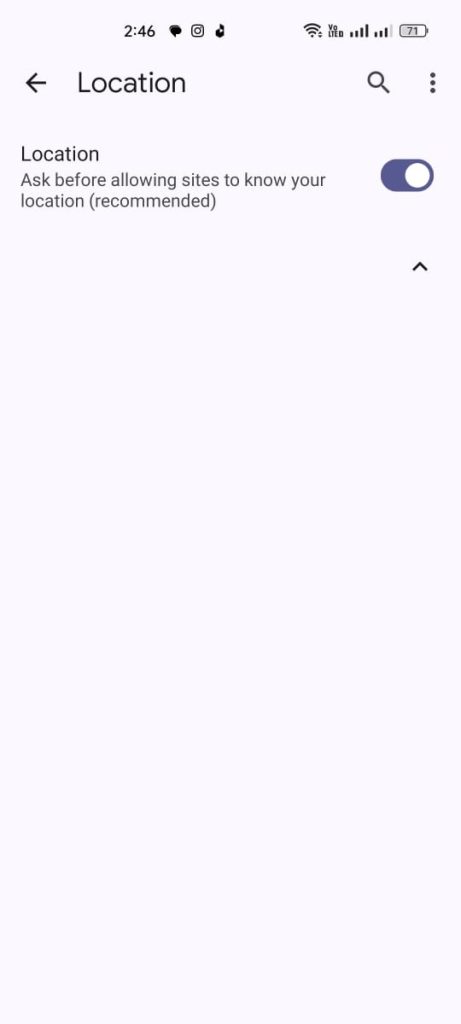 Mobile Location Setting