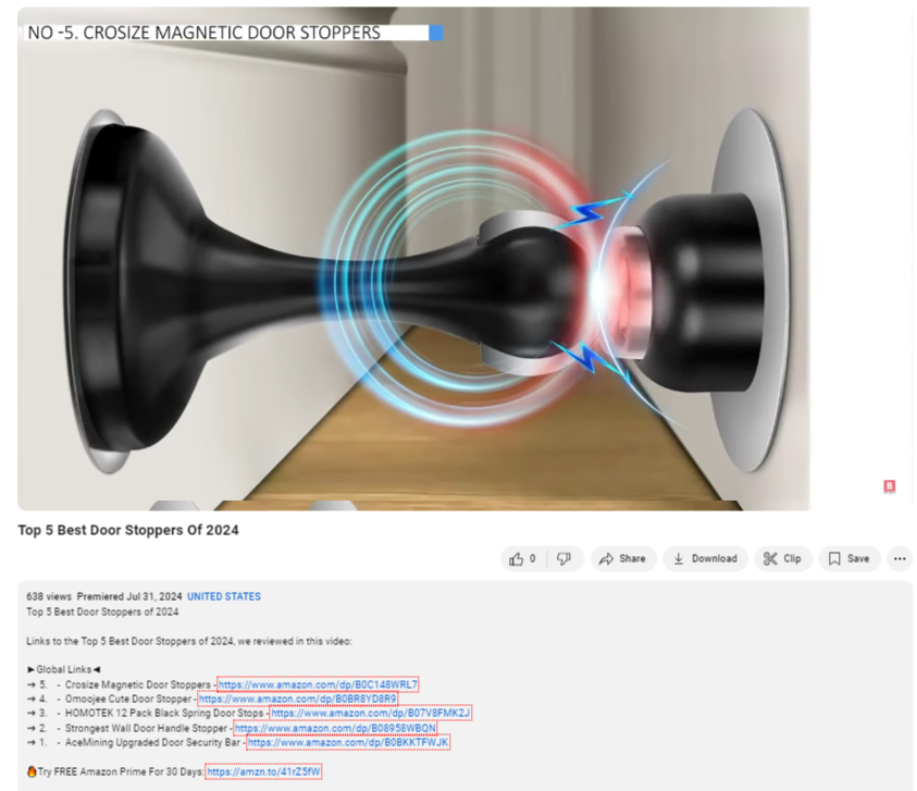 YouTube Backlink Example