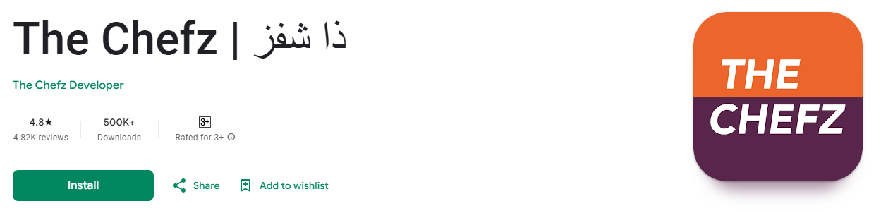 The Chefz&nbsp;food delivery app in Saudi Arabia