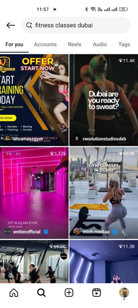 fitness classes dubai