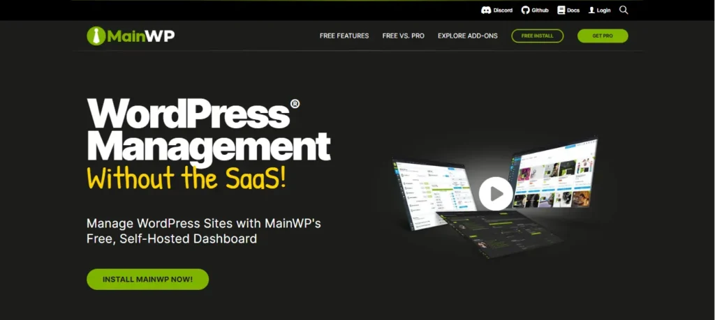Main WP wordpress multisite management tool