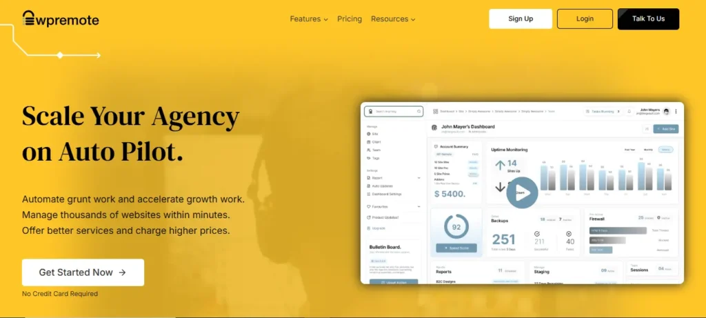 WP Remote wordpress site management tool